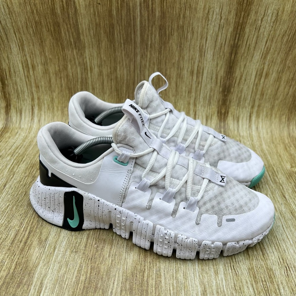 Nike Free Metcon 5 Women's Size 9 White Training Shoes Speckled Teal DV3950-101